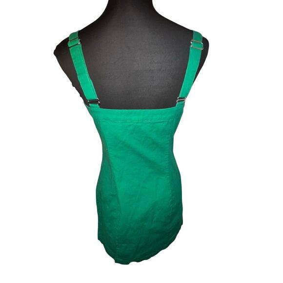 Forever 21 juniors' L square neckline button accent front stretch mini dress - Picture 3 of 9